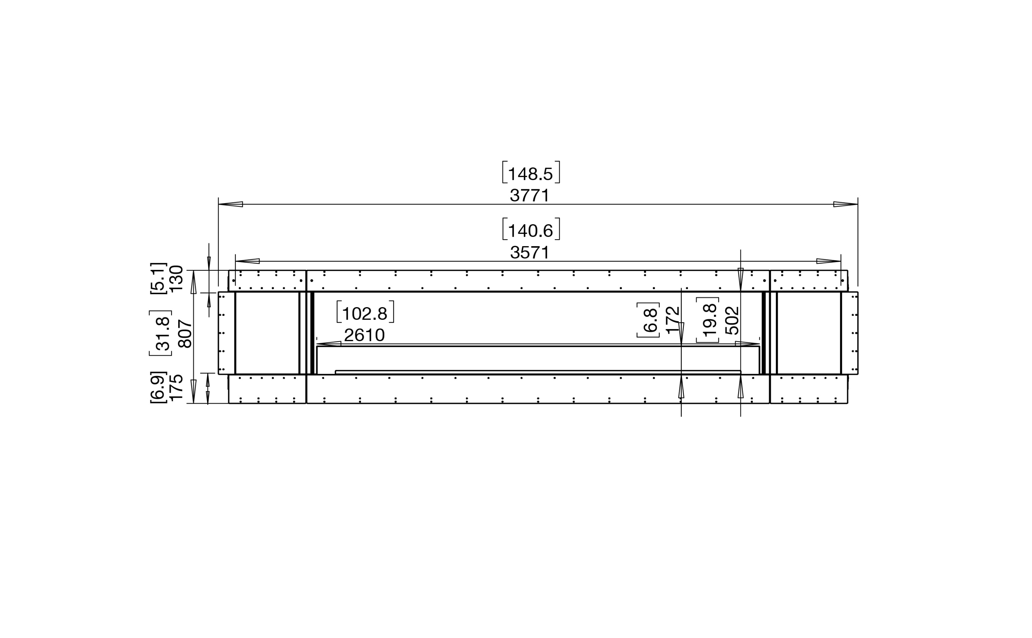 EcoSmart Fire Flex 140SS.BX2 Single Sided Fireplace Insert