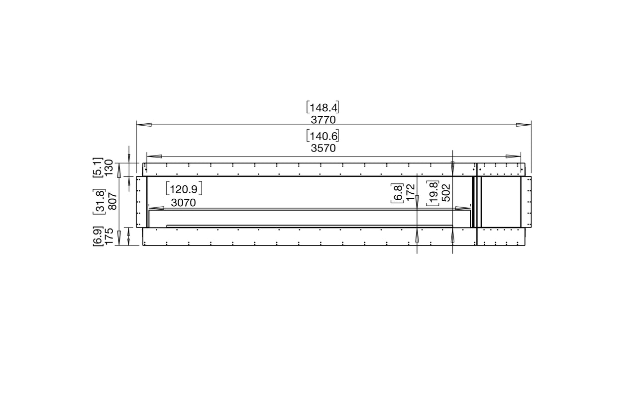 Flex 140SS.BXR Single Sided Fireplace Insert