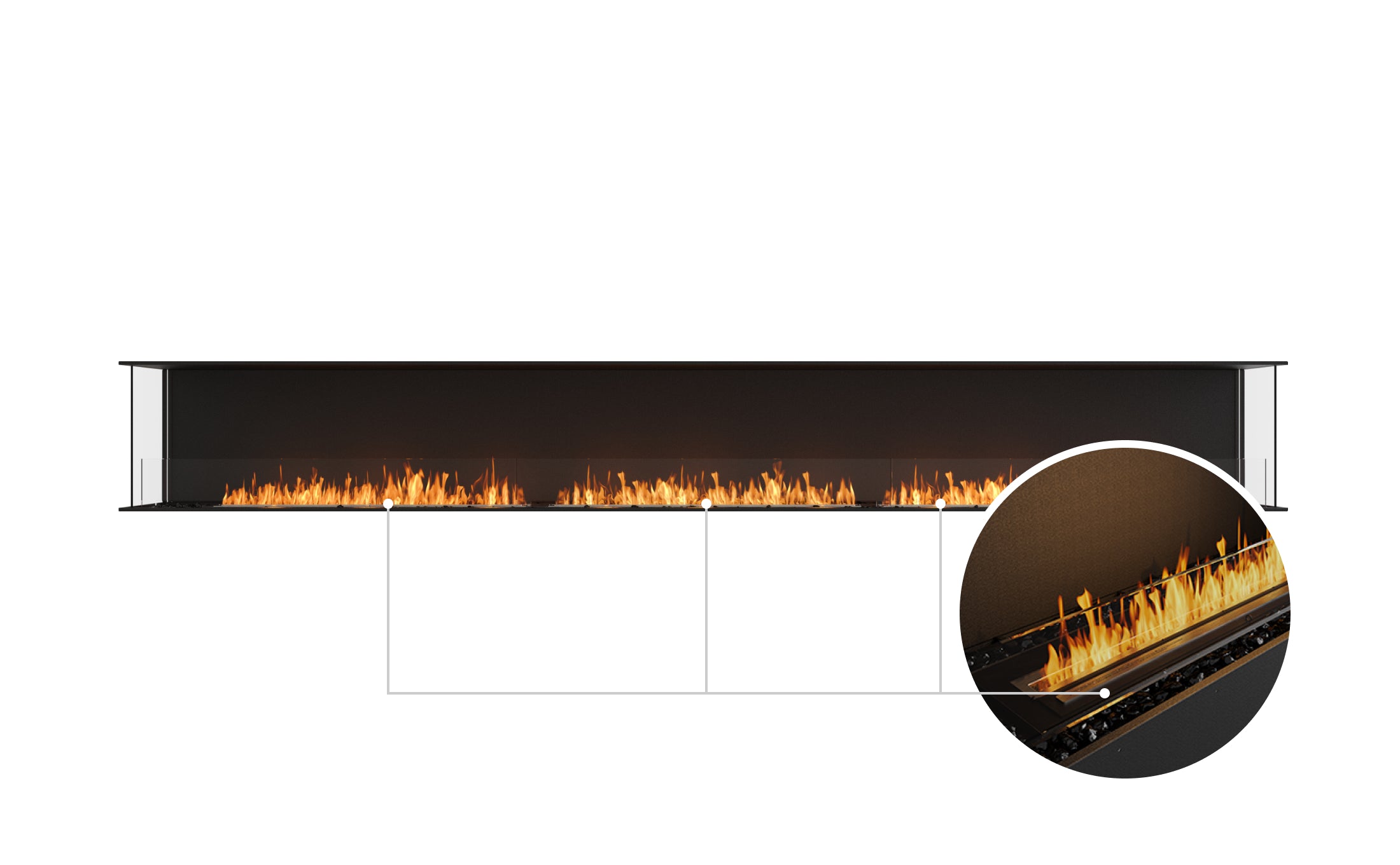 EcoSmart Fire Flex 158BY Bay Fireplace Insert
