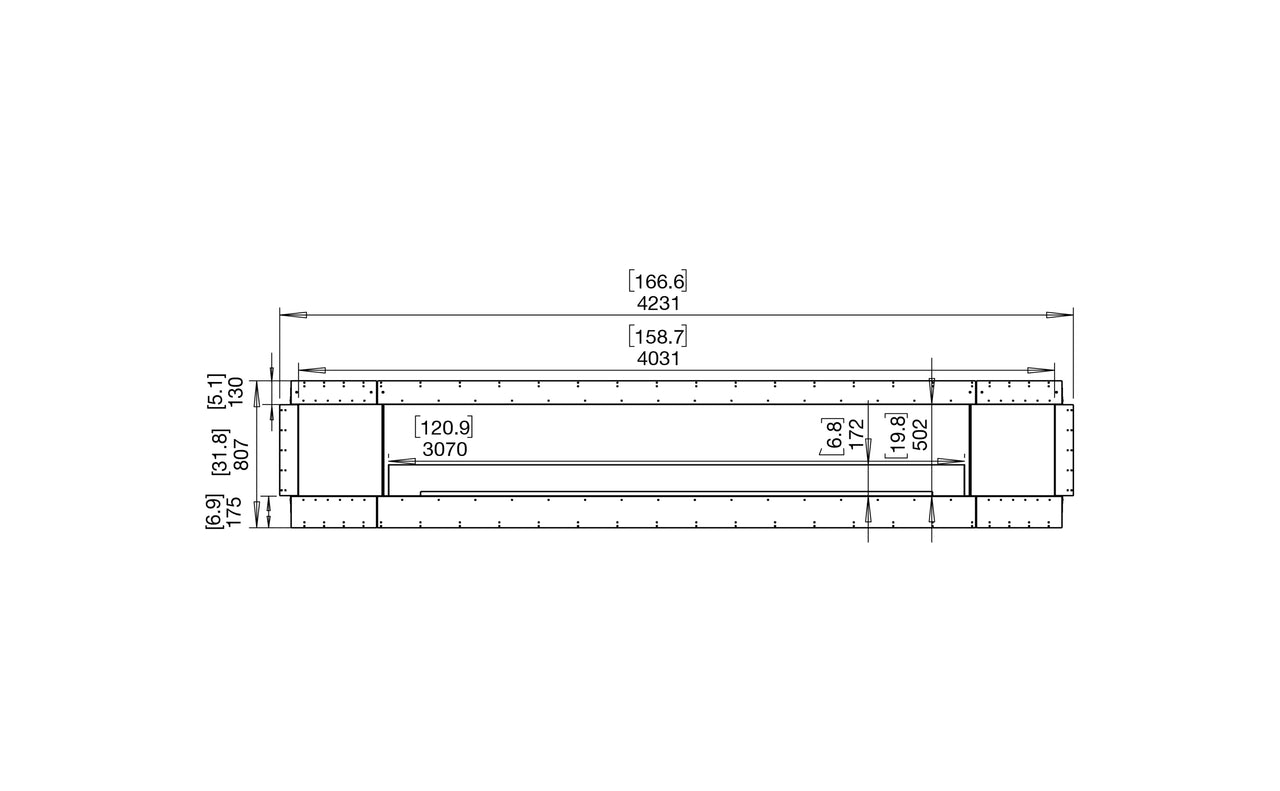 Flex 158DB.BX2 Double Sided Fireplace Insert