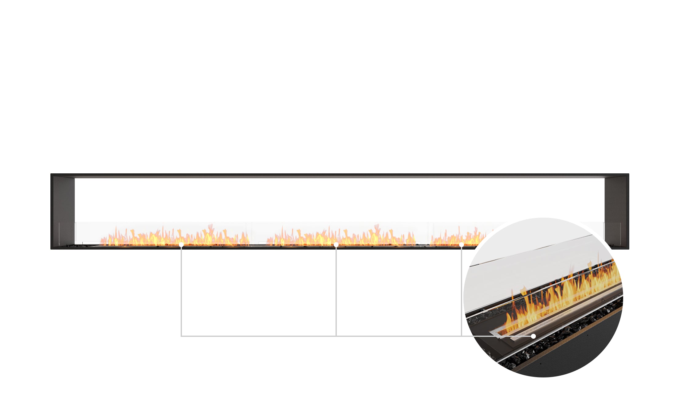 EcoSmart Fire Flex 158DB Double Sided Fireplace Insert