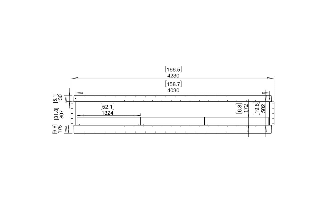 Flex 158DB Double Sided Fireplace Insert