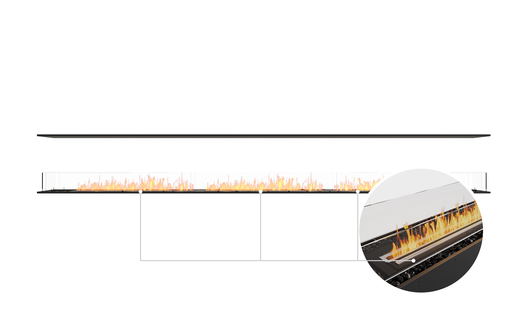 EcoSmart Fire Flex 158IL Island Fireplace Insert