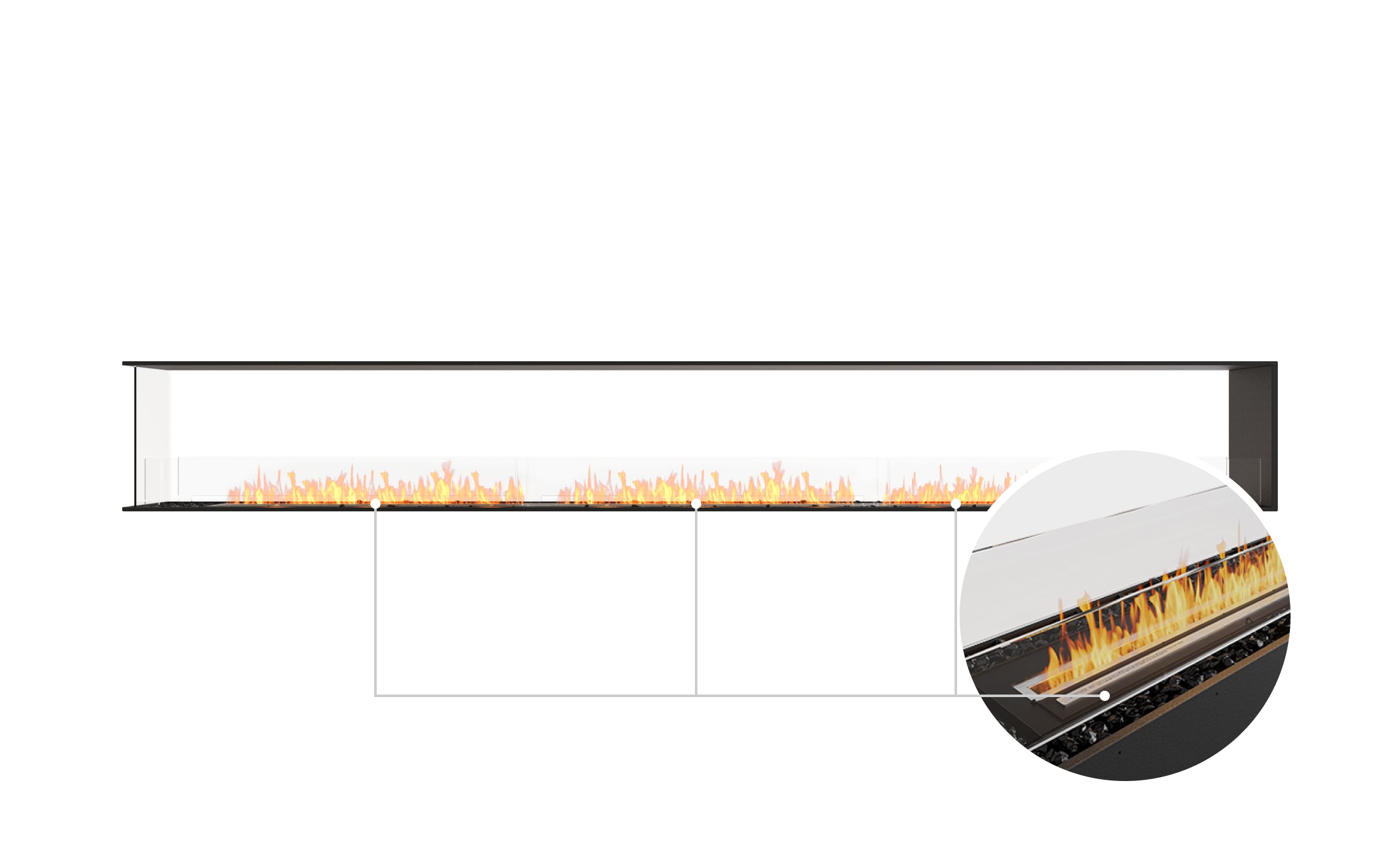 EcoSmart Fire Flex 158PN Peninsula Fireplace Insert
