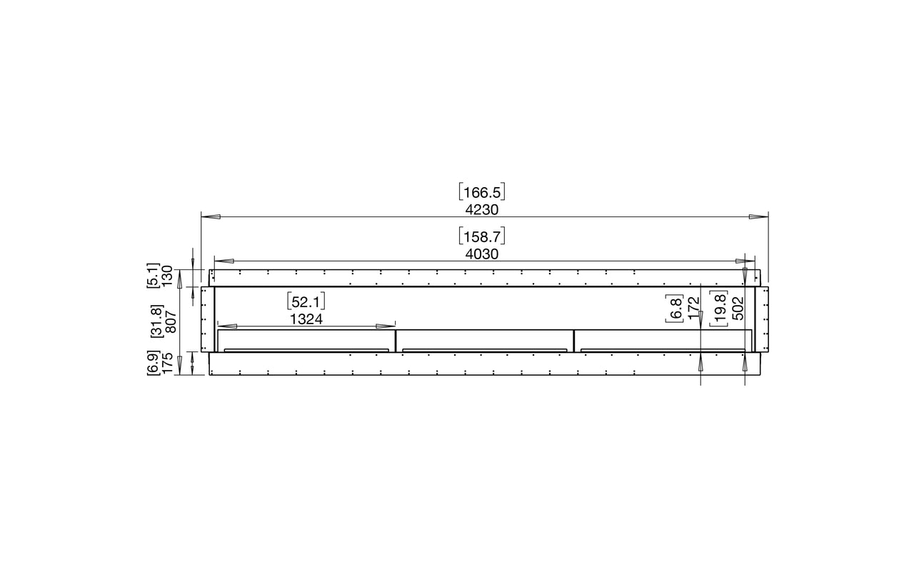 Flex 158SS Single Sided Fireplace Insert