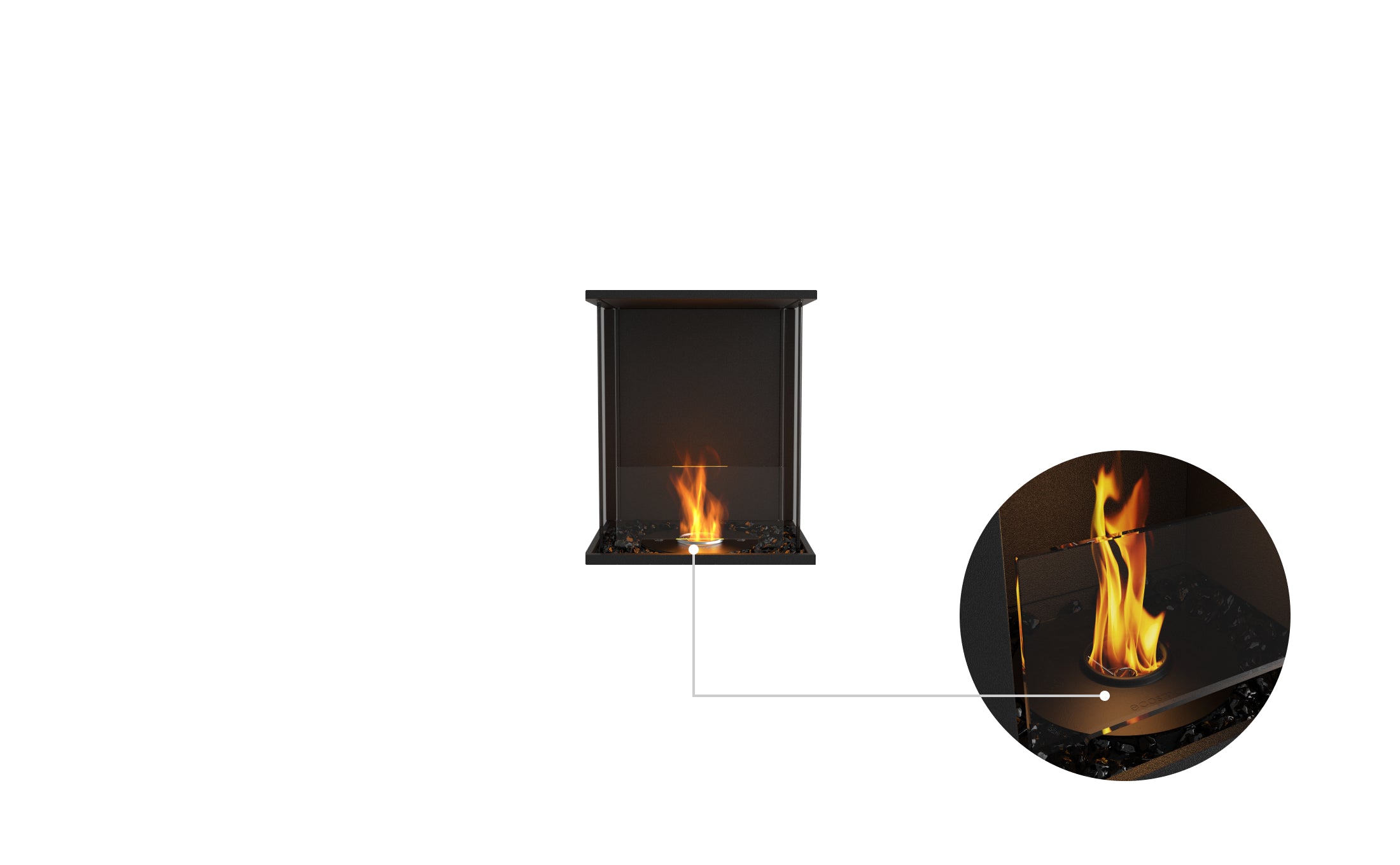 EcoSmart Fire Flex 18BY Bay Fireplace Insert