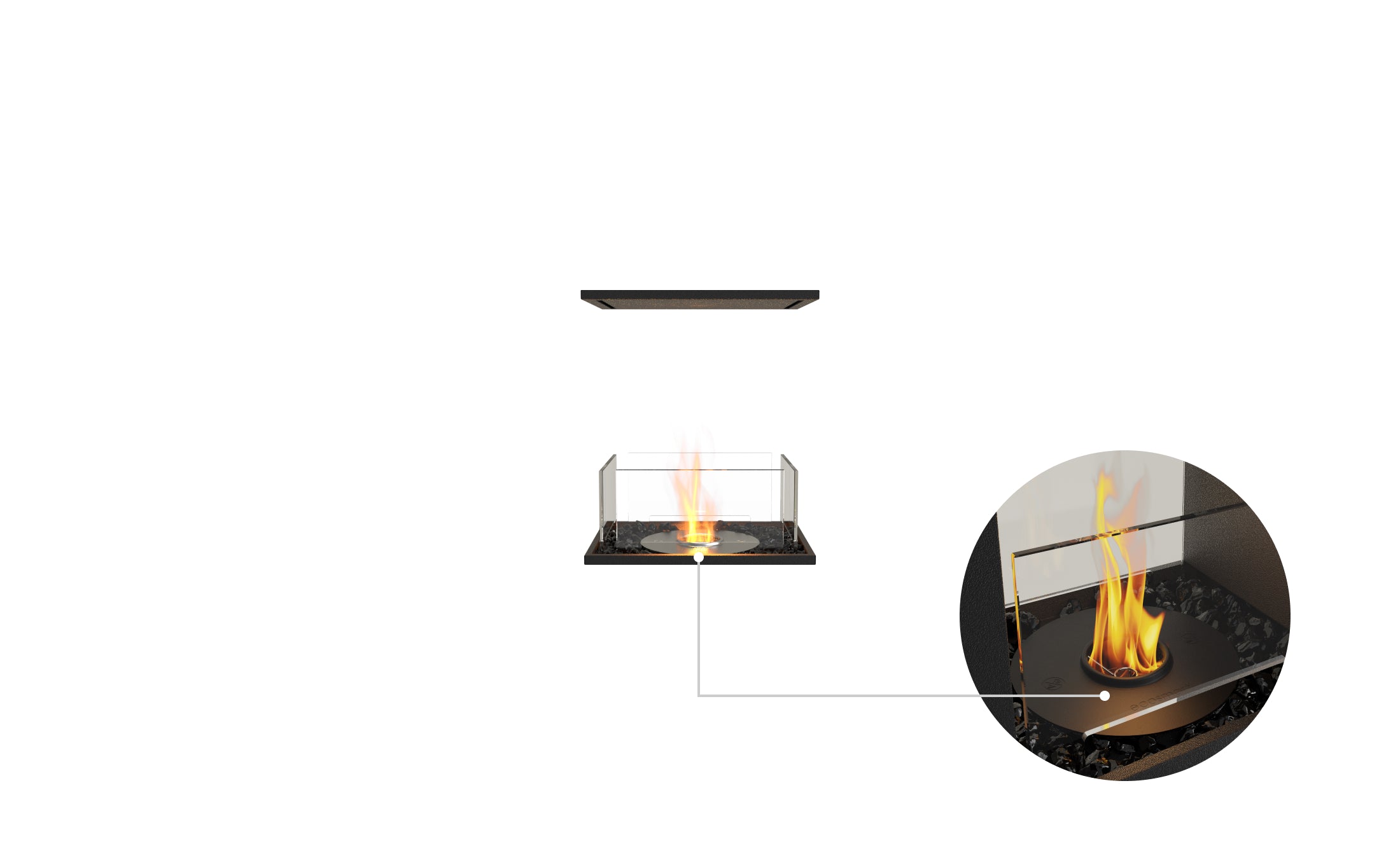 EcoSmart Fire Flex 18IL Island Fireplace Insert