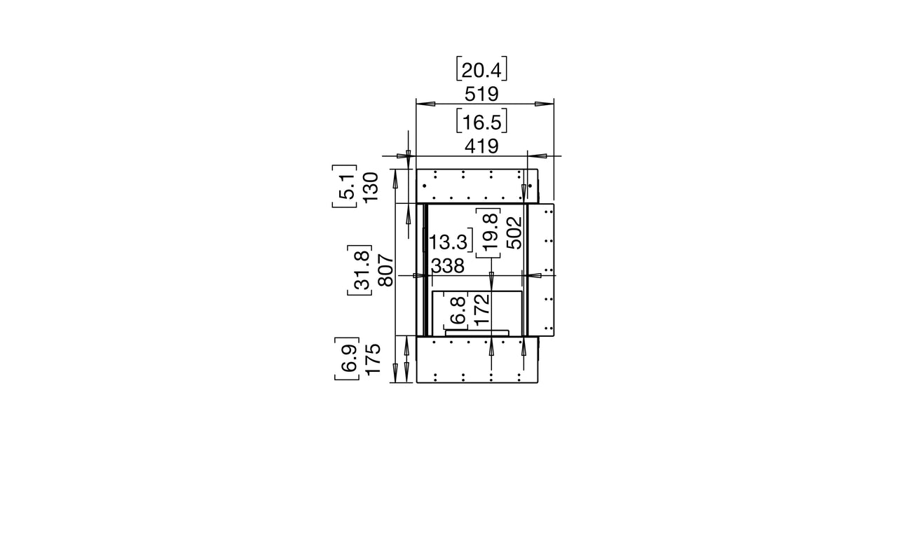 Flex 18LC Left Corner Fireplace Insert