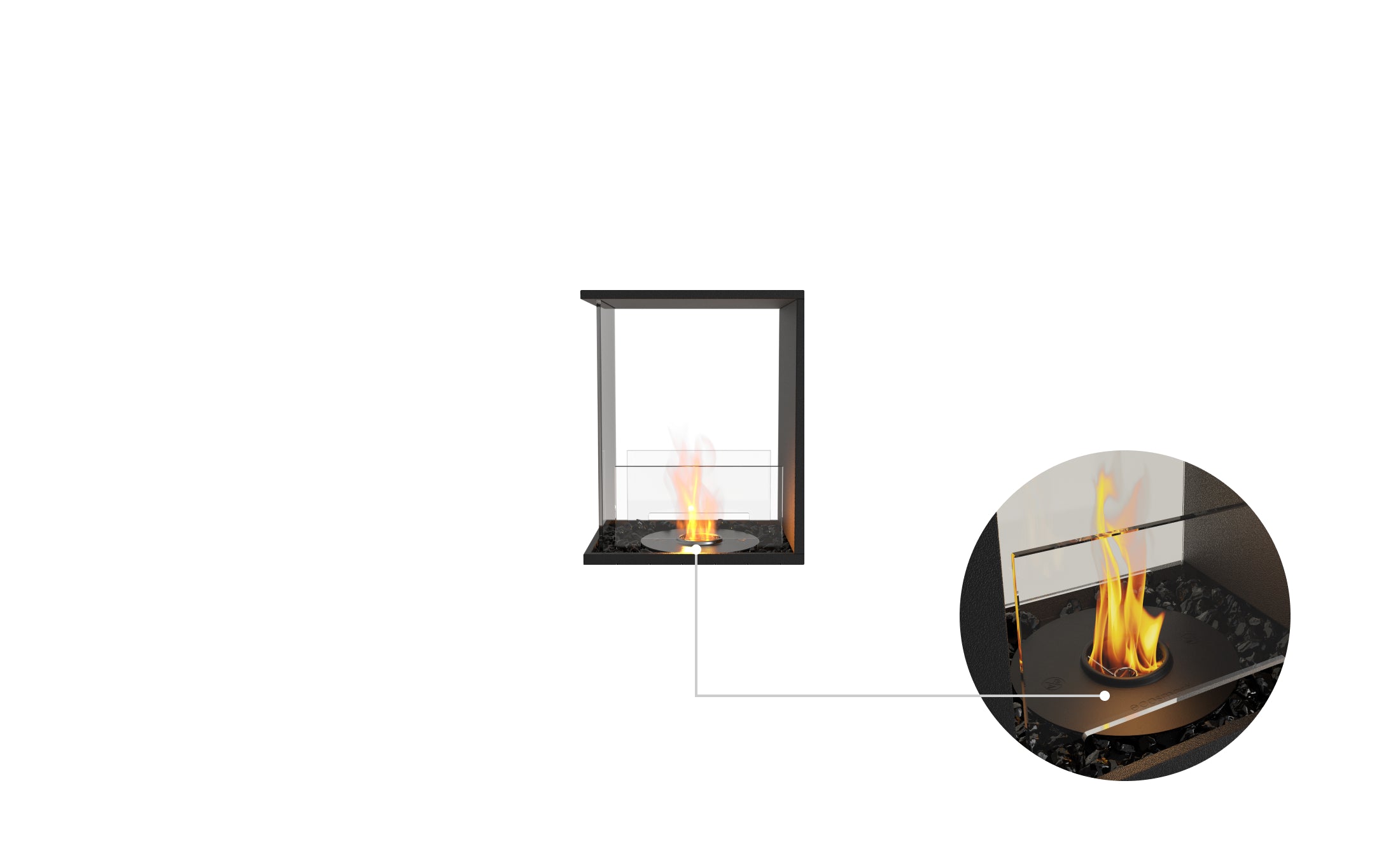 EcoSmart Fire Flex 18PN Peninsula Fireplace Insert