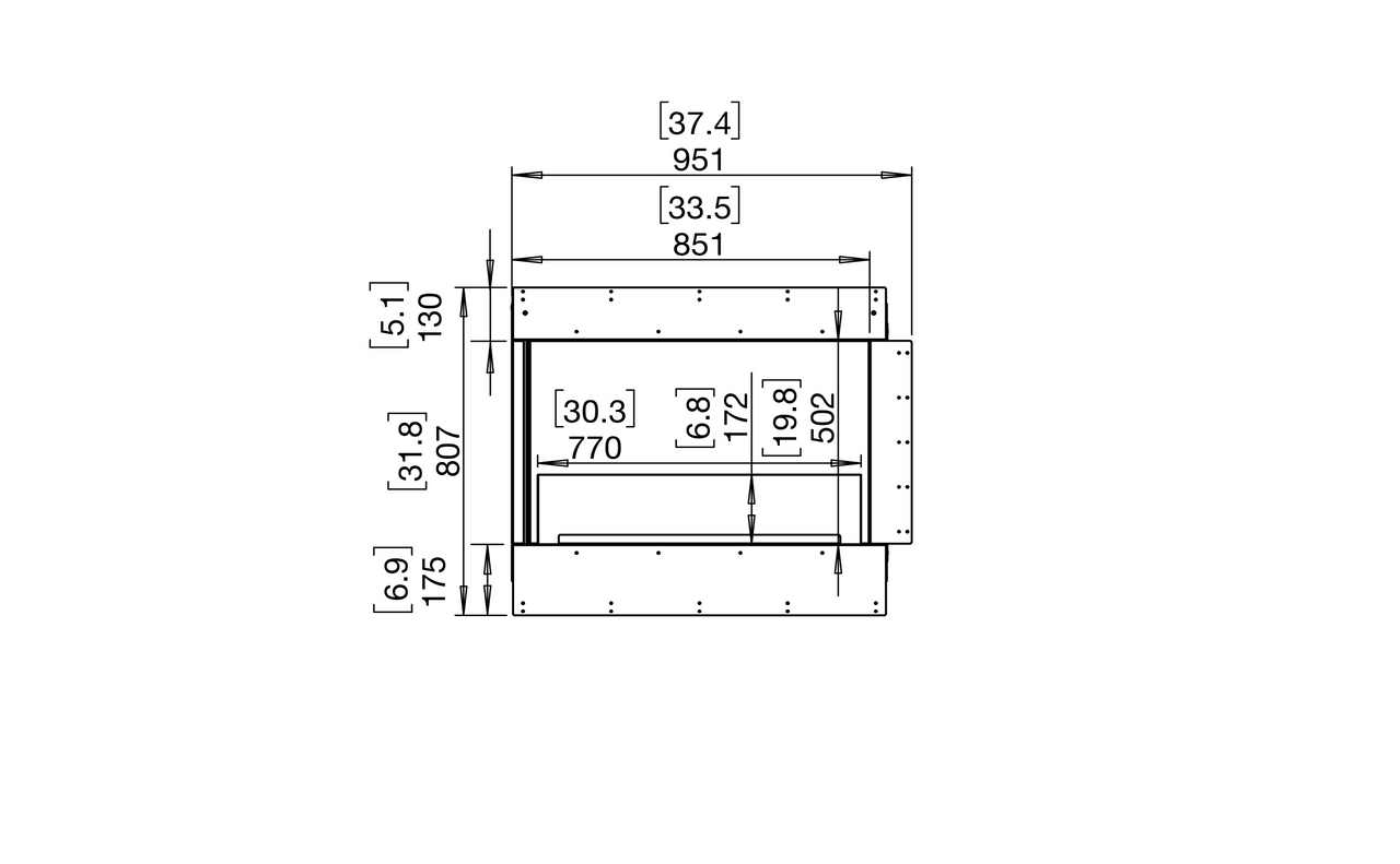 Flex 32LC Left Corner Fireplace Insert