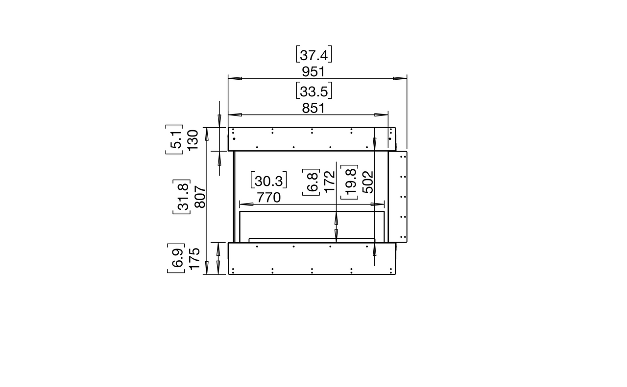 Flex 32PN Peninsula Fireplace Insert