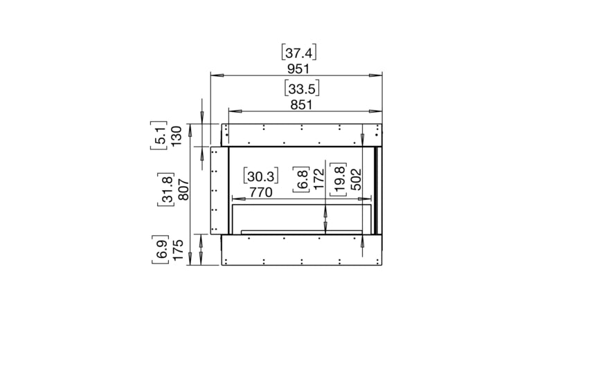 Flex 32RC Right Corner Fireplace Insert