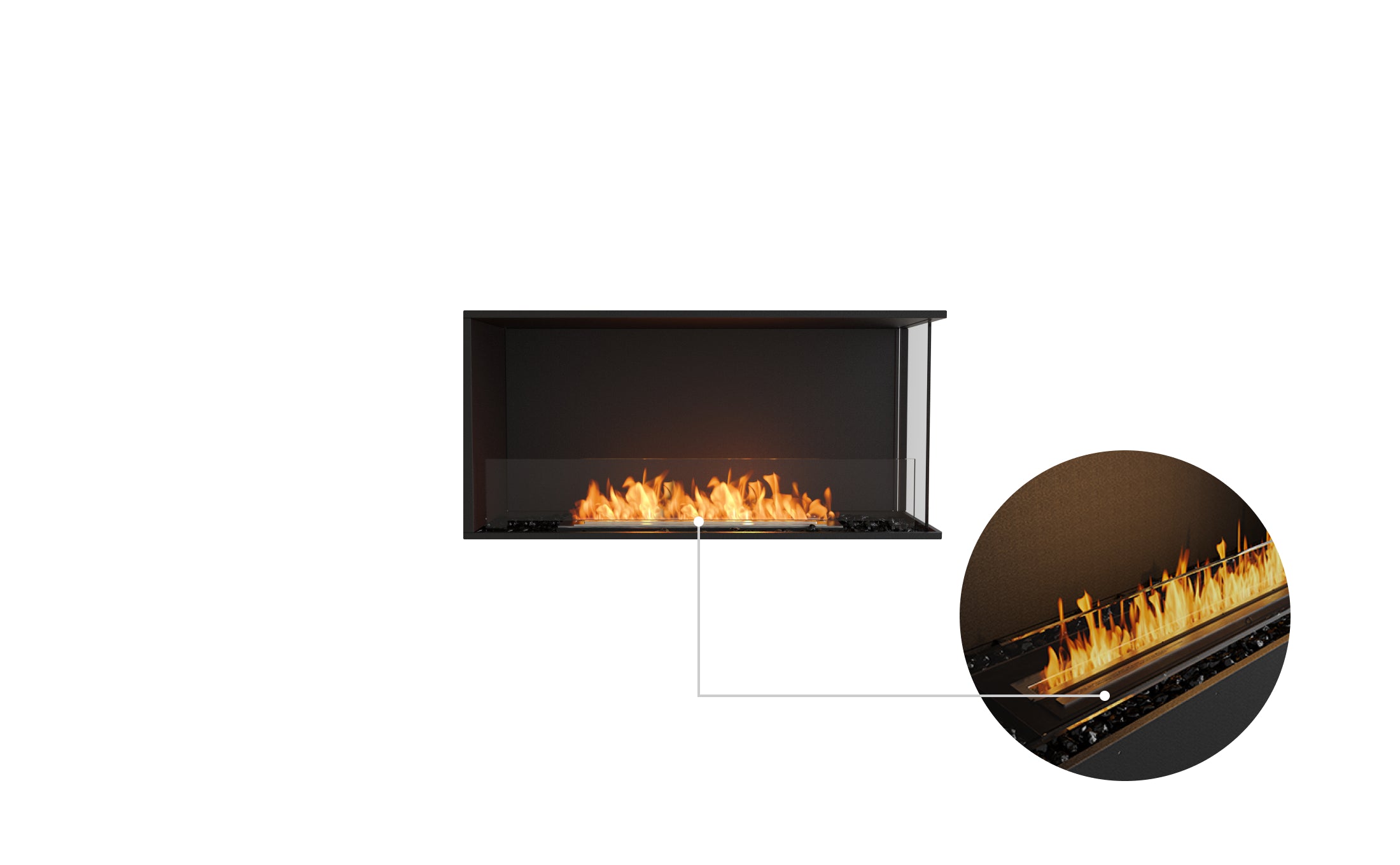 EcoSmart Fire Flex 42RC Right Corner Fireplace Insert