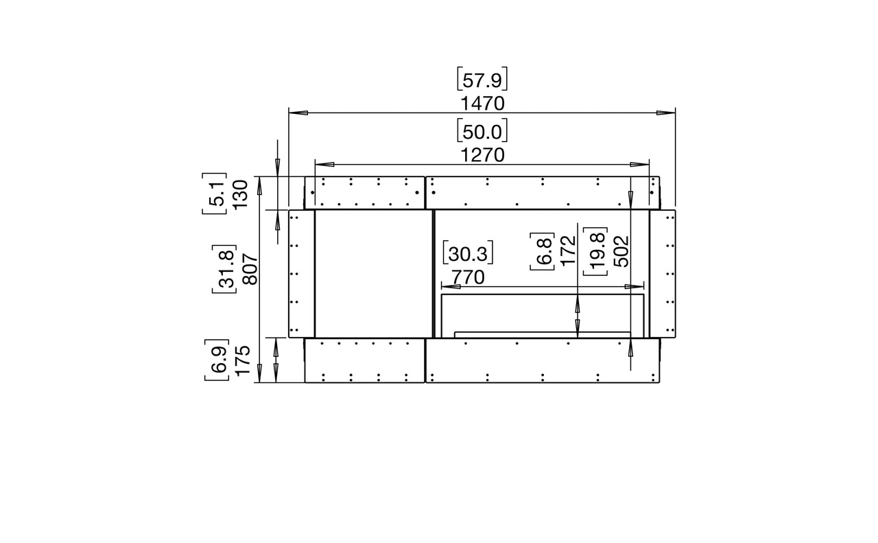 Flex 50DB.BX1 Double Sided Fireplace Insert