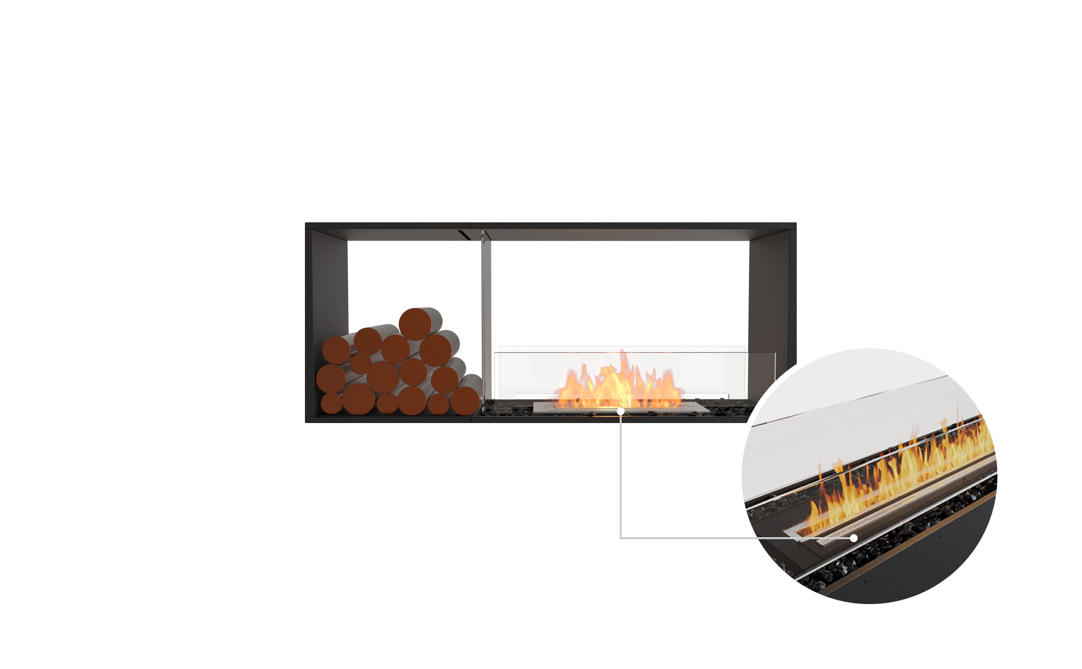 EcoSmart Fire Flex 50DB.BX1 Double Sided Fireplace Insert