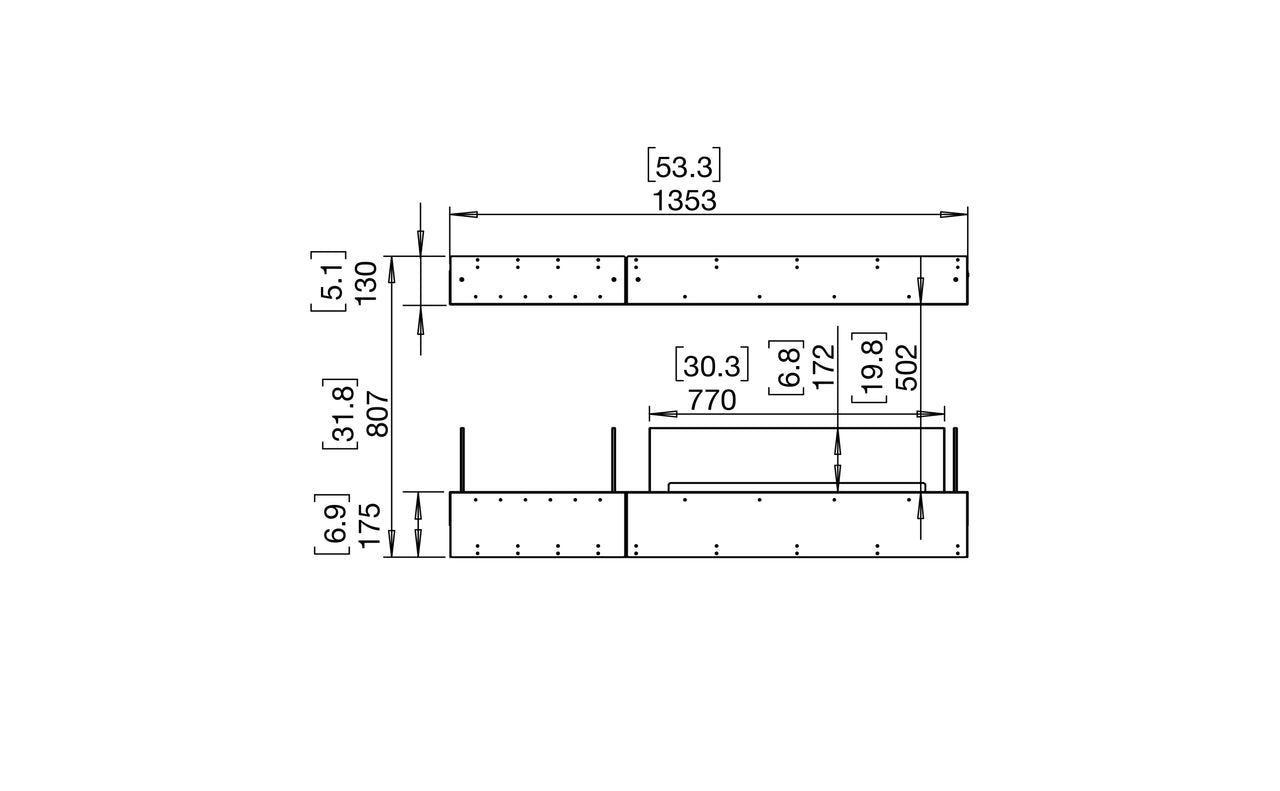 Flex 50IL.BX1 Island Fireplace Insert