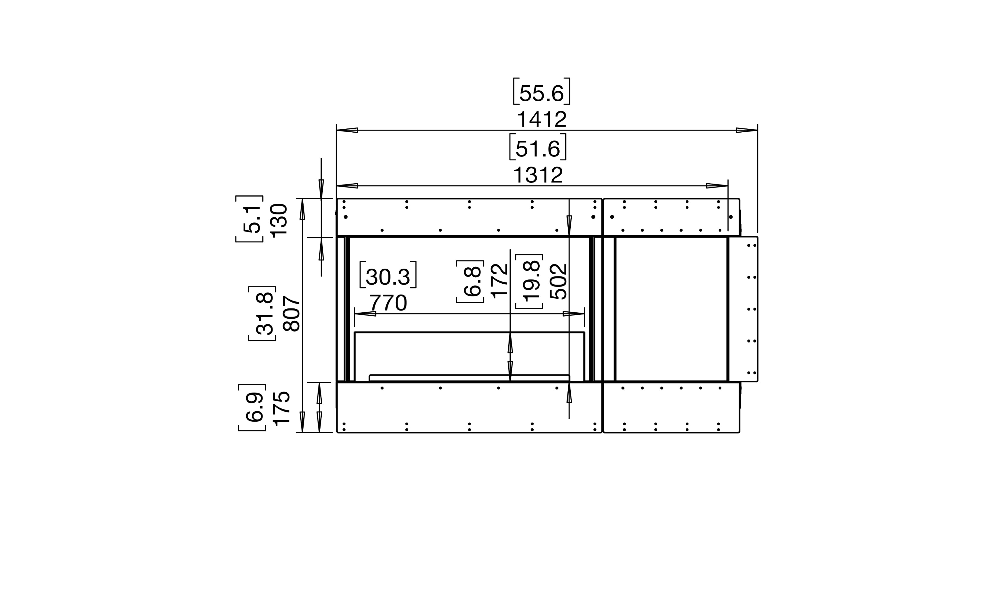 EcoSmart Fire Flex 50LC.BXR Left Corner Fireplace Insert
