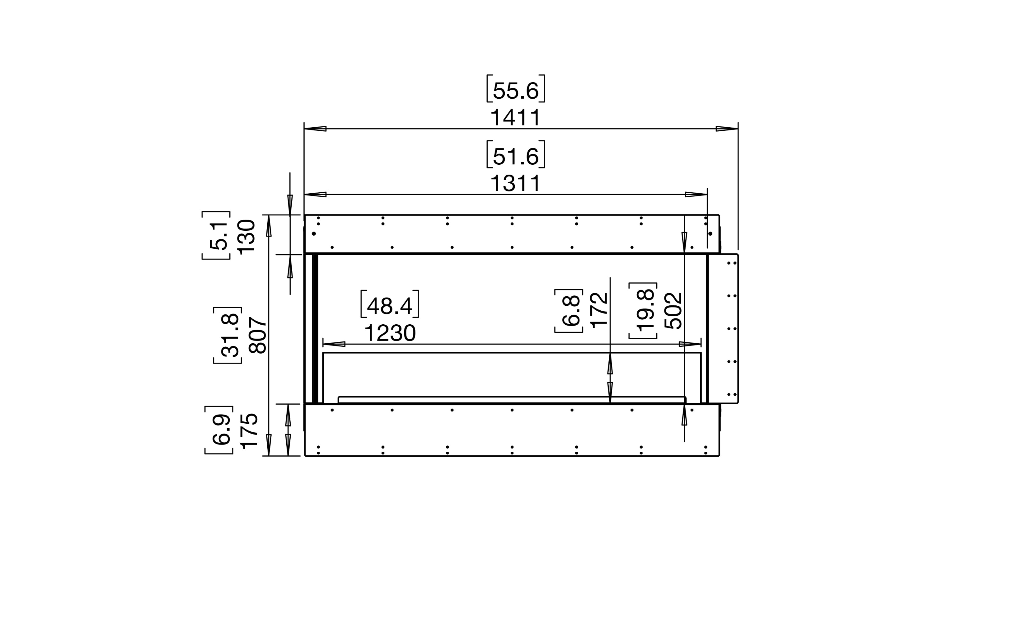 EcoSmart Fire Flex 50LC Left Corner Fireplace Insert