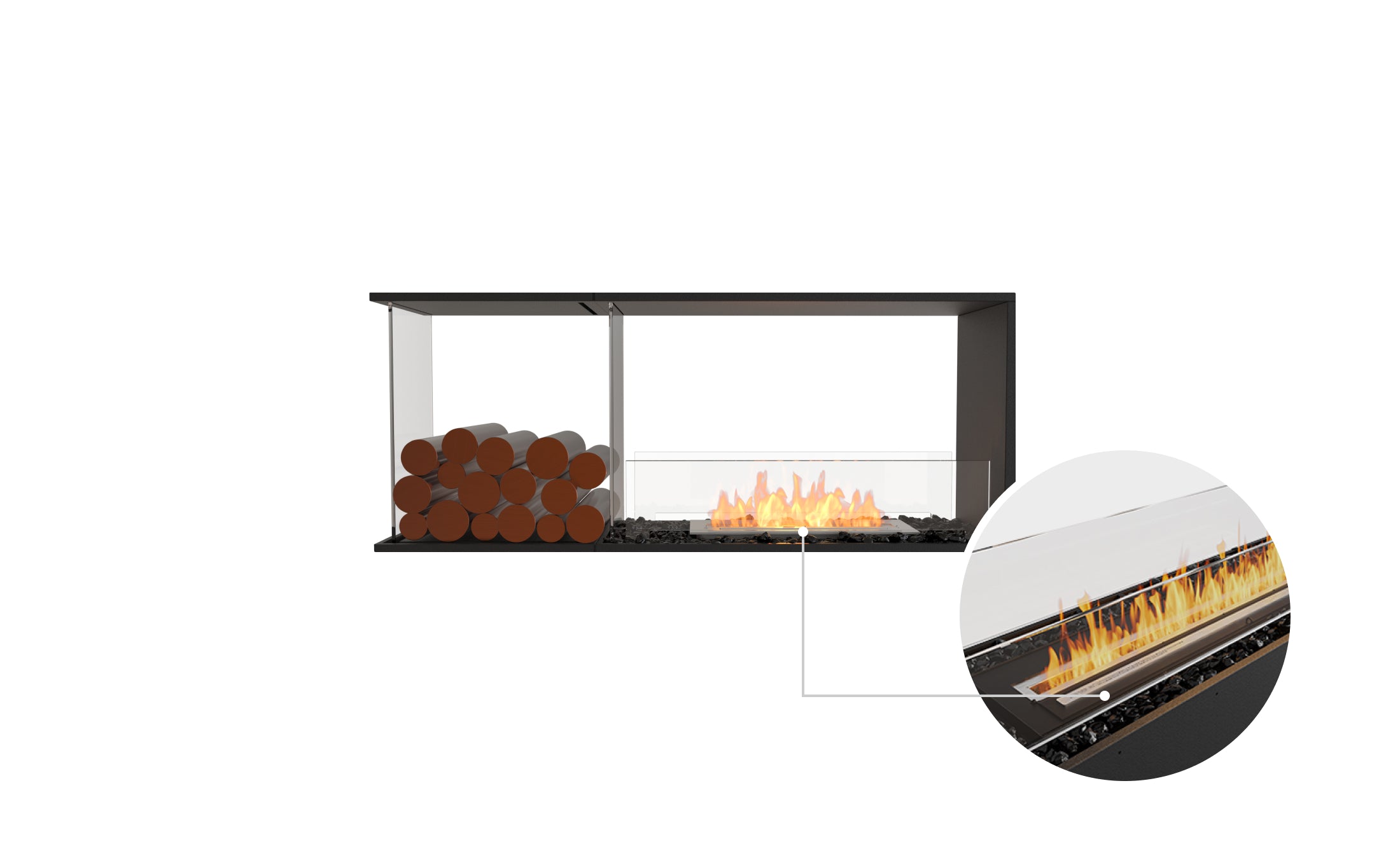 EcoSmart Fire Flex 50PN.BXL Peninsula Fireplace Insert