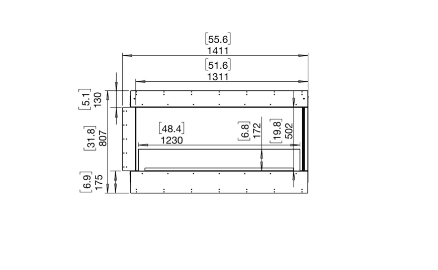 EcoSmart Fire Flex 50RC Right Corner Fireplace Insert