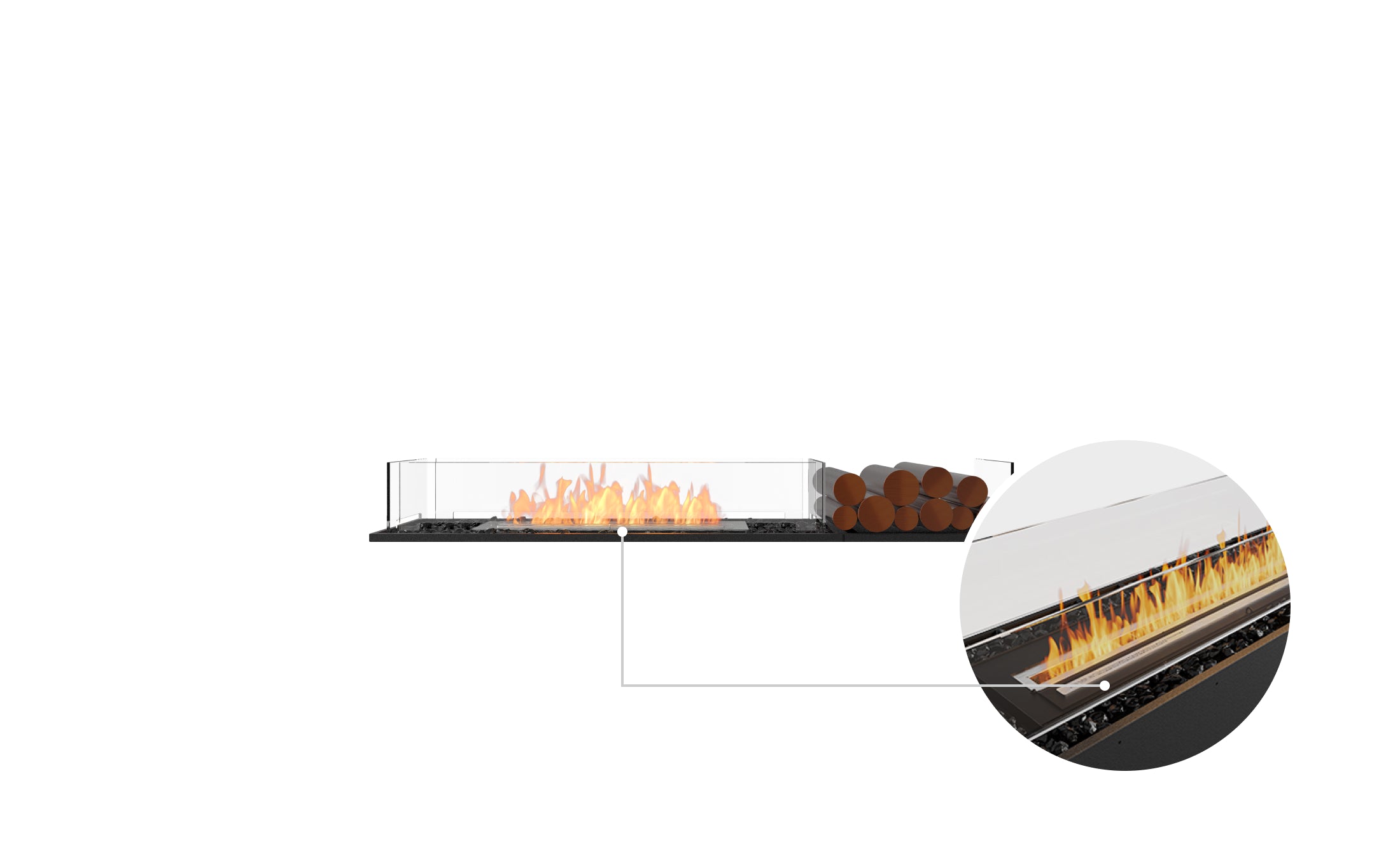 EcoSmart Fire Flex 60BN.BX1 Bench Fireplace Insert