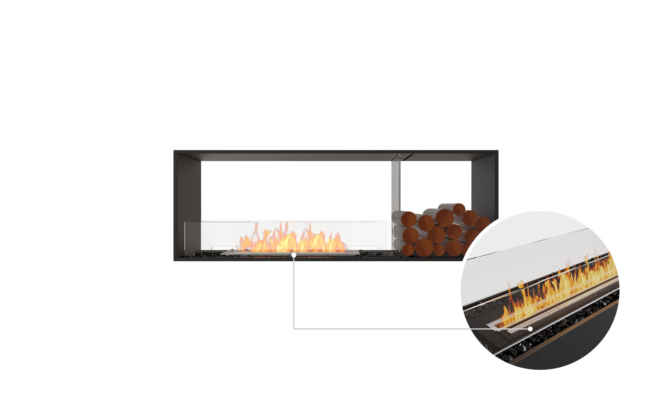 EcoSmart Fire Flex 60DB.BX1 Double Sided Fireplace Insert