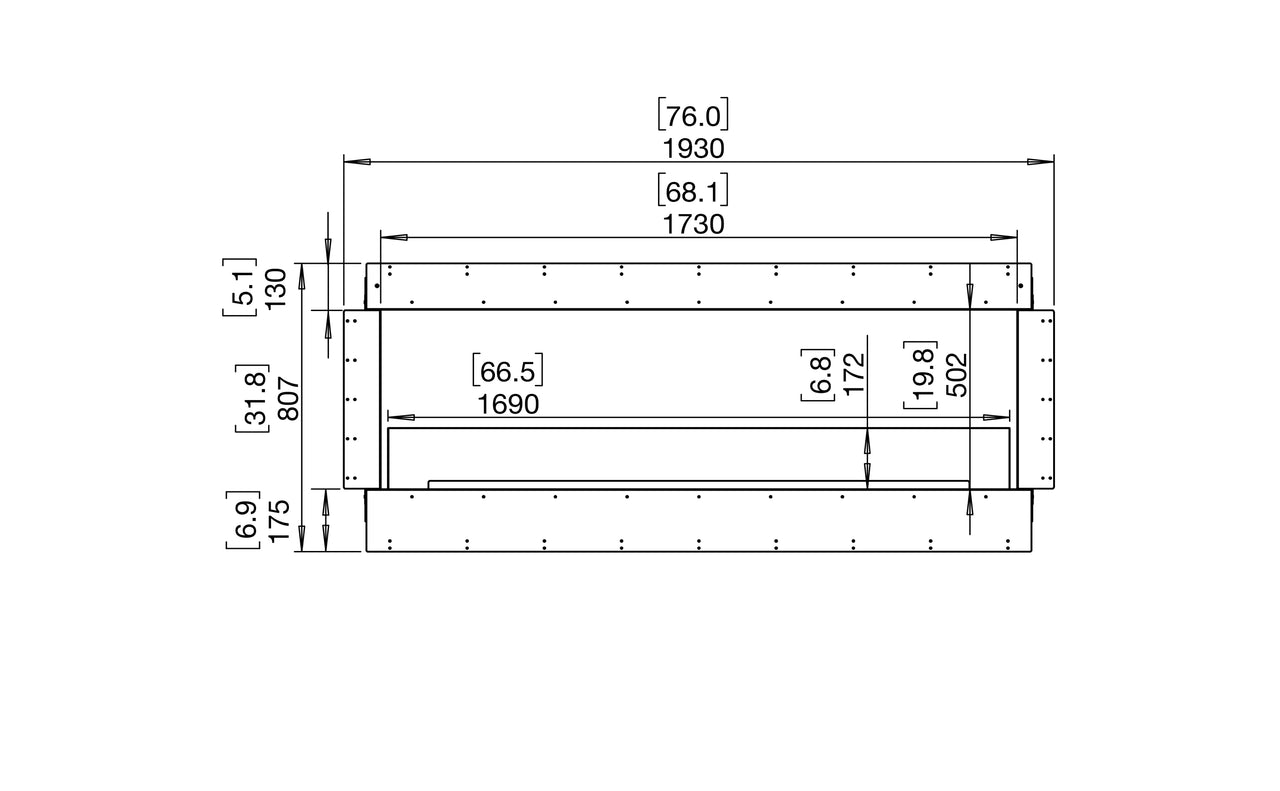 Flex 68DB Double Sided Fireplace Insert