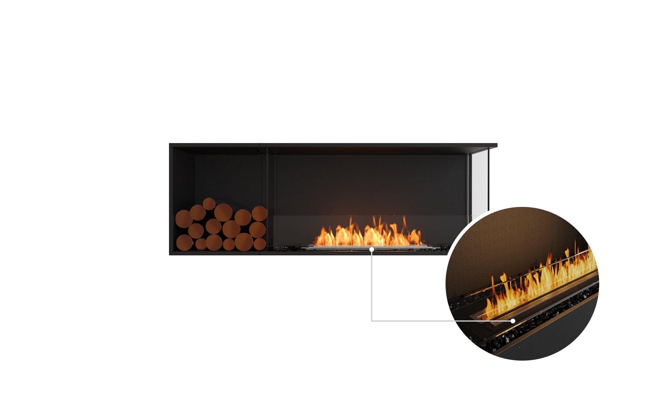 EcoSmart Fire Flex 60PN.BXL Peninsula Fireplace Insert