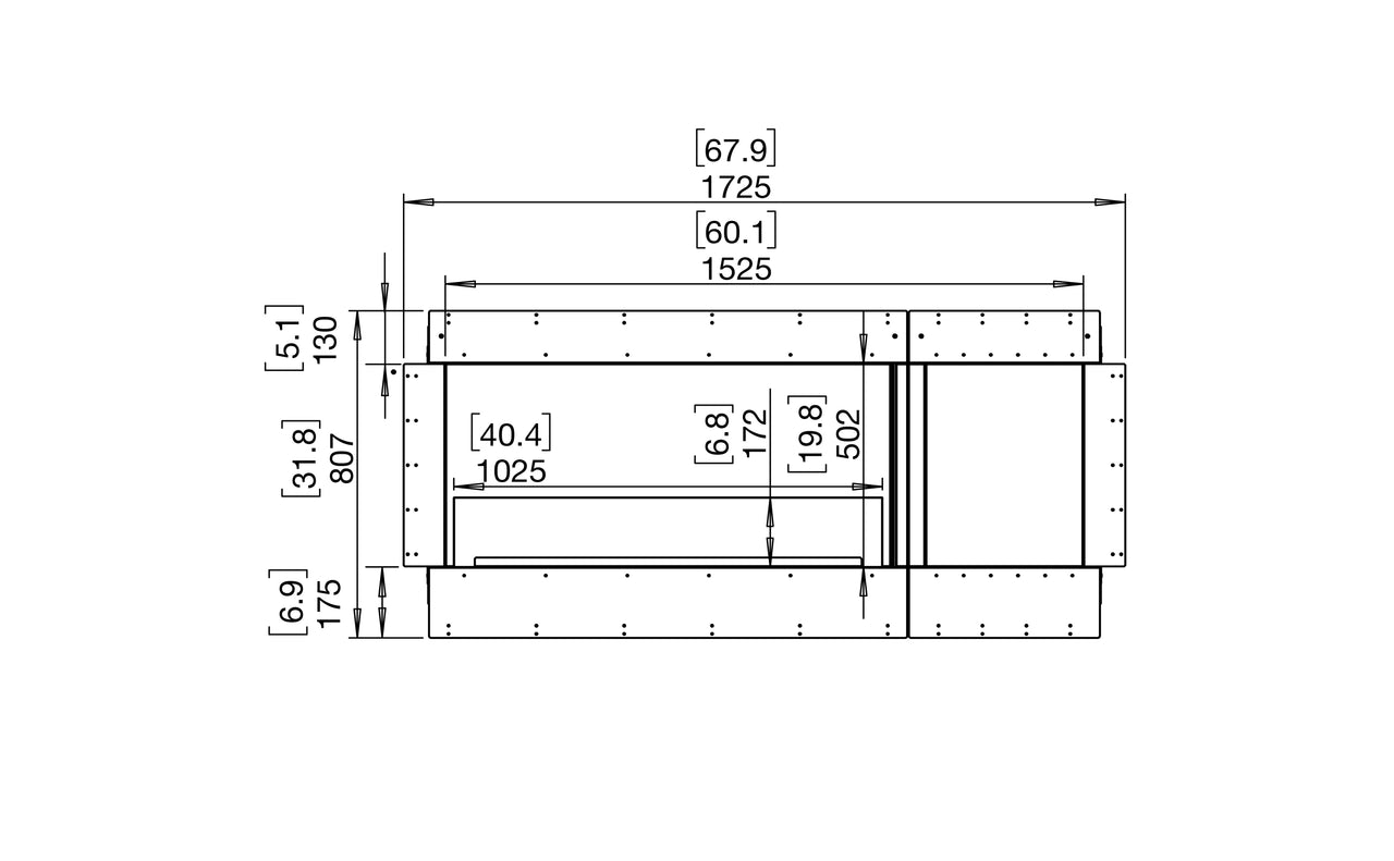 Flex 60SS.BXR Single Sided Fireplace Insert