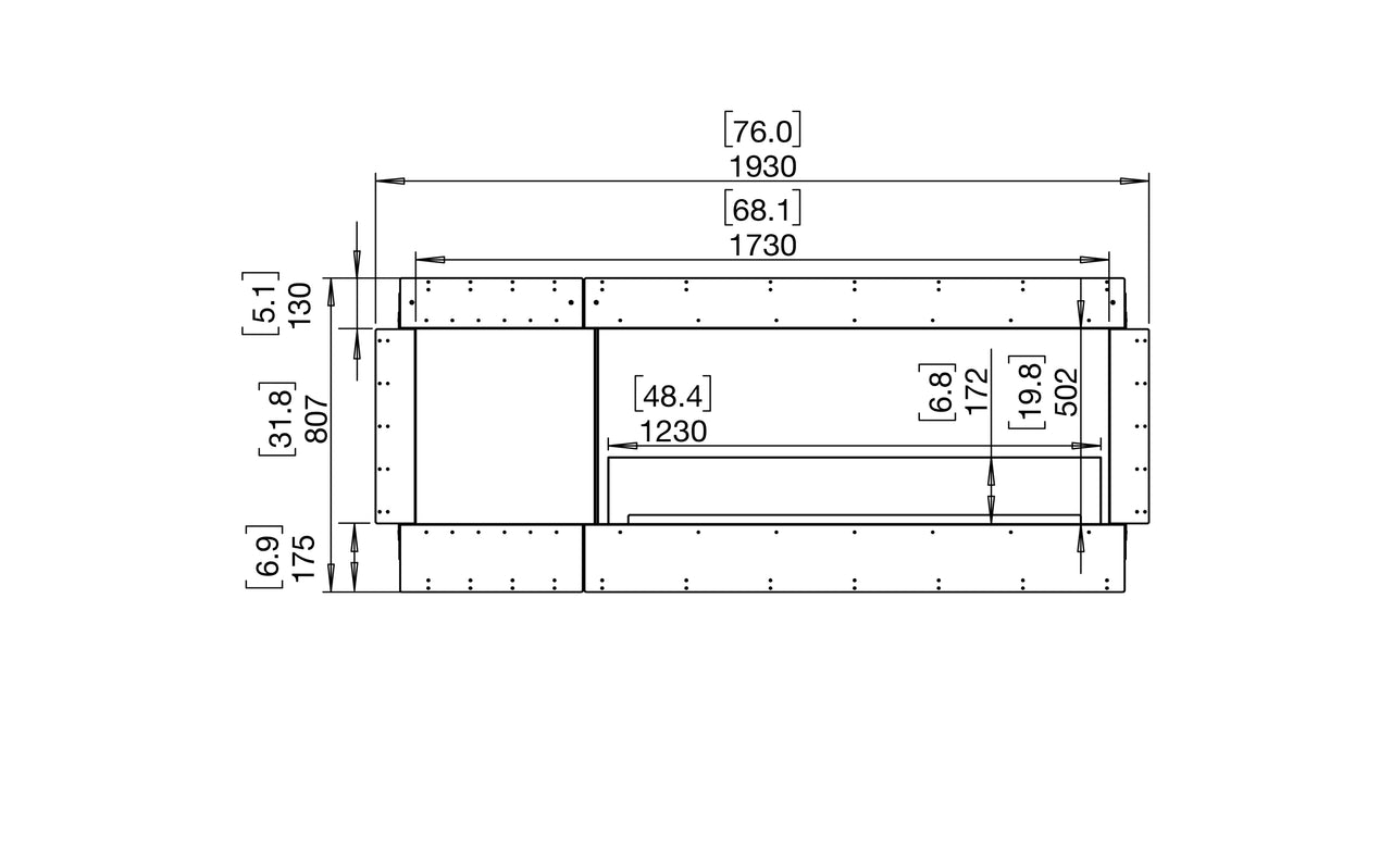 Flex 68DB.BX1 Double Sided Fireplace Insert