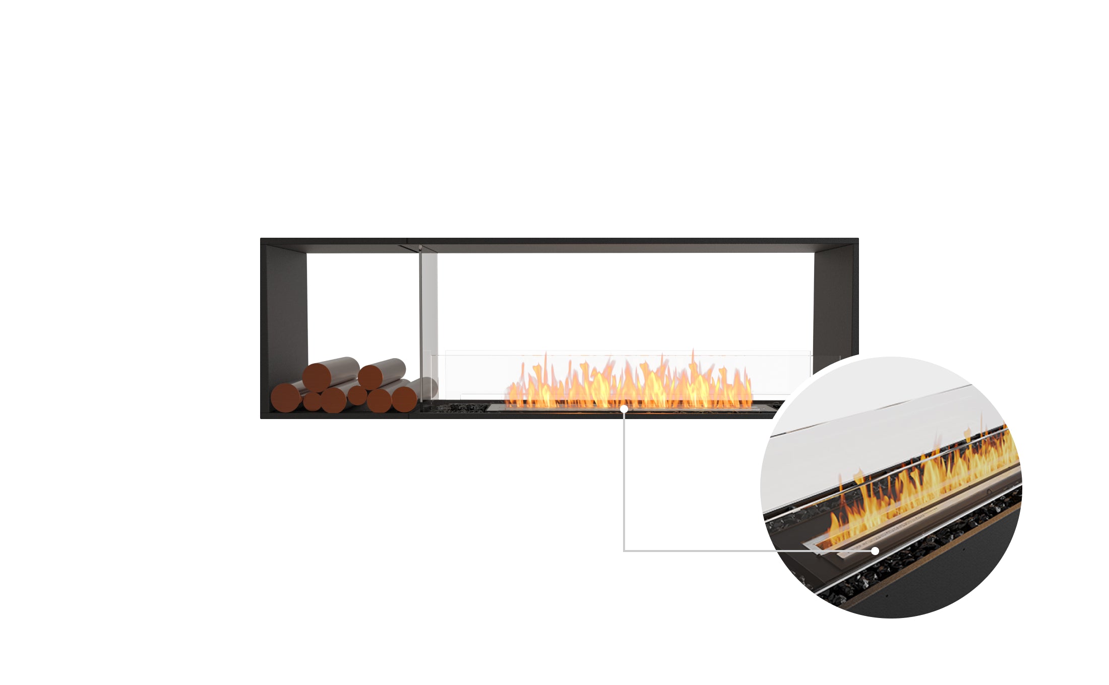 EcoSmart Fire Flex 68DB.BX1 Double Sided Fireplace Insert