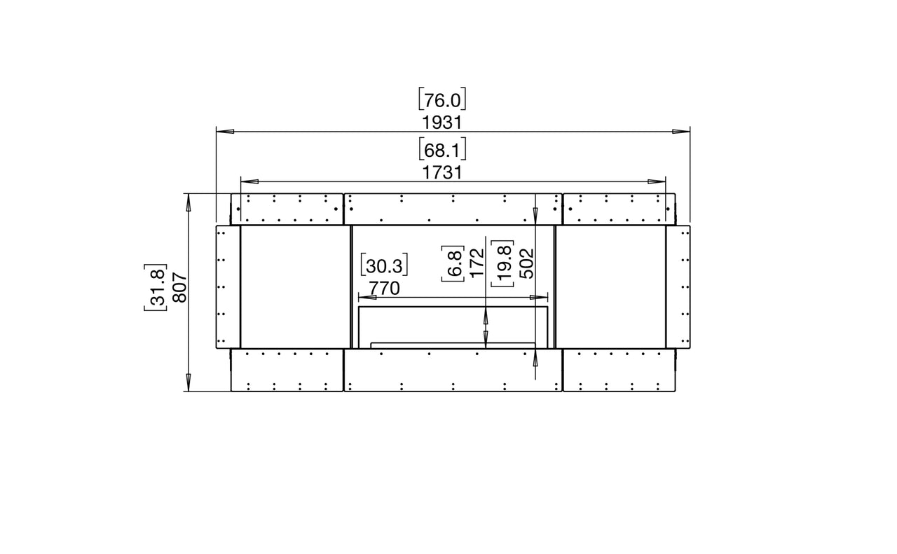 Flex 68DB.BX2 Double Sided Fireplace Insert