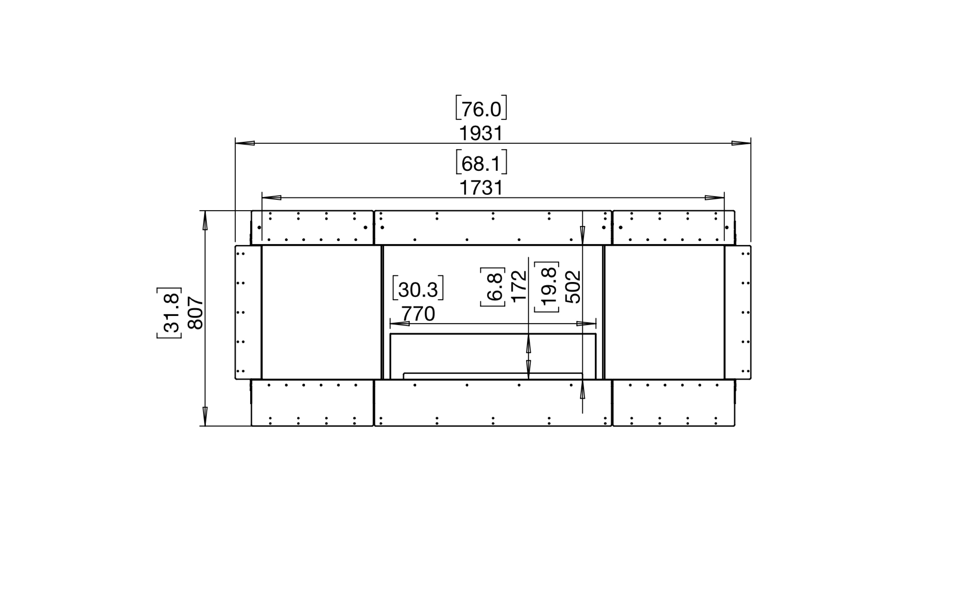 EcoSmart Fire Flex 68DB.BX2 Double Sided Fireplace Insert