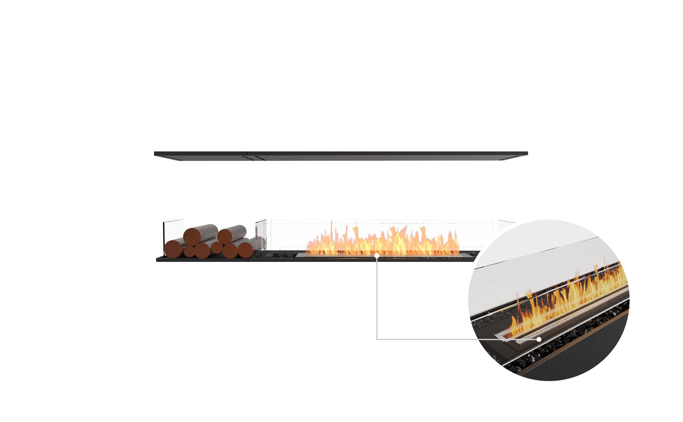 EcoSmart Fire Flex 68IL.BX1 Island Fireplace Insert