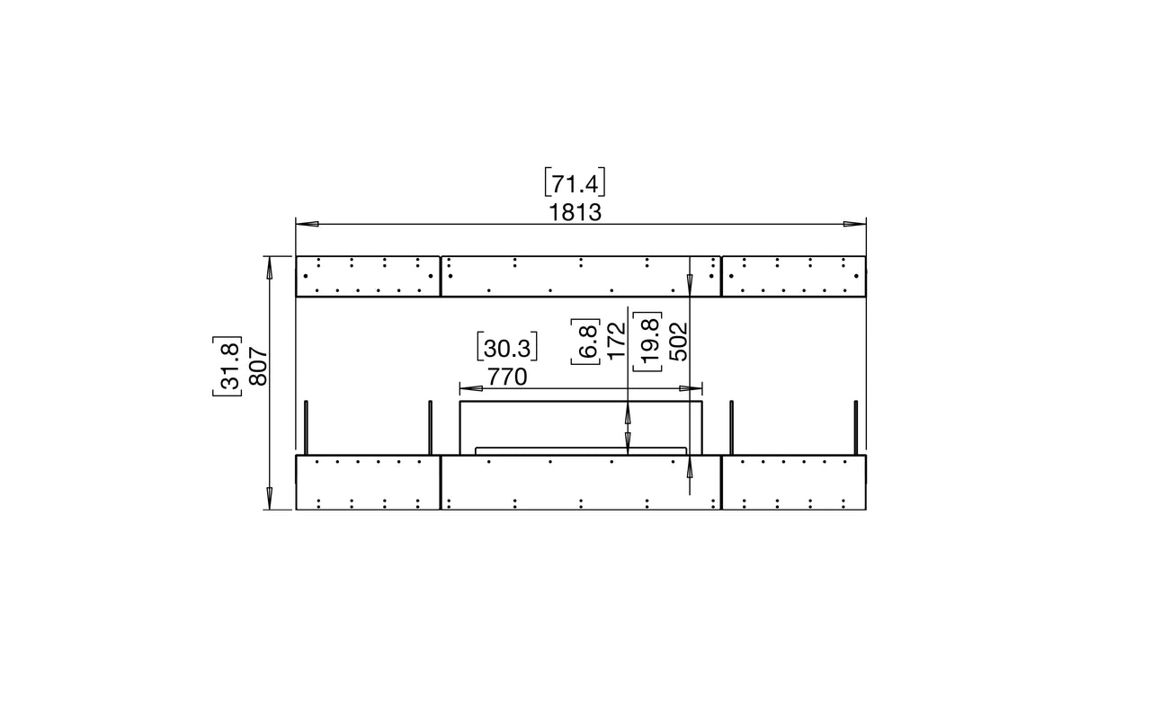 Flex 68IL.BX2 Island Fireplace Insert