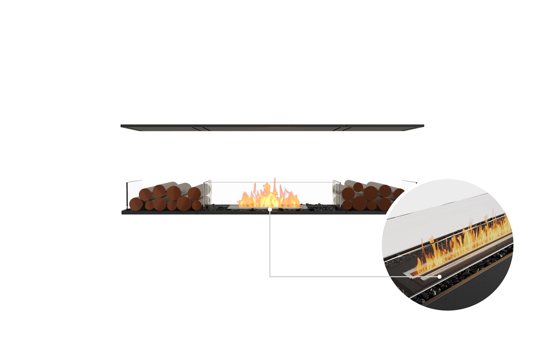 EcoSmart Fire Flex 68IL.BX2 Island Fireplace Insert