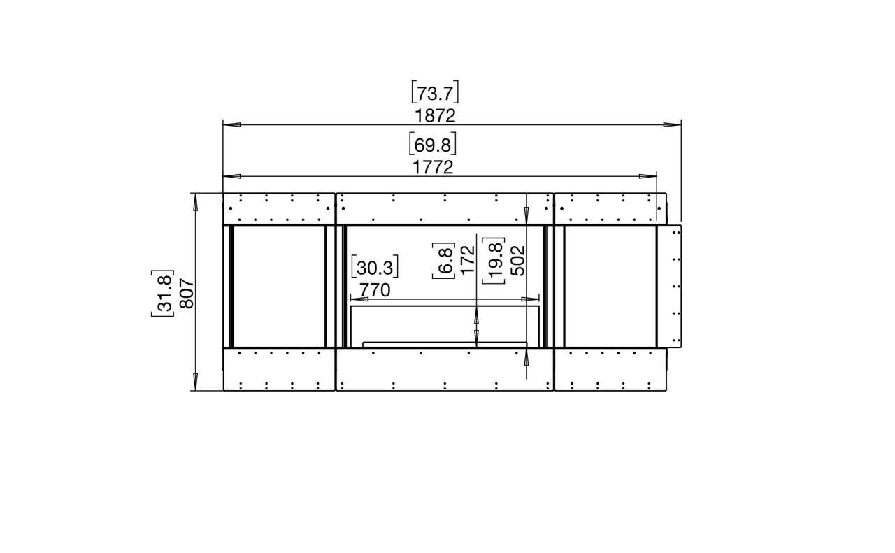 Flex 68LC.BX2 Left Corner Fireplace Insert