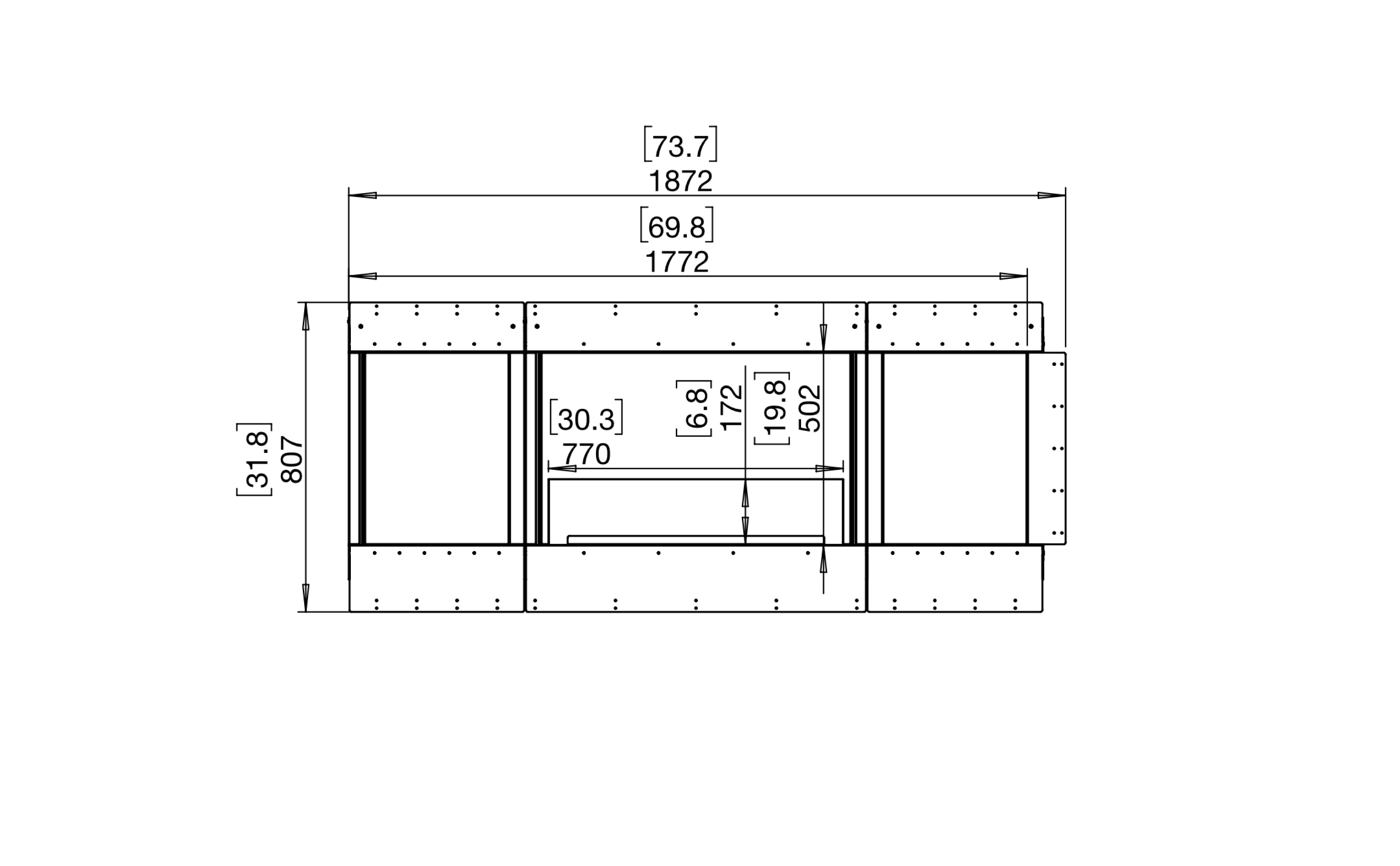 EcoSmart Fire Flex 68LC.BX2 Left Corner Fireplace Insert