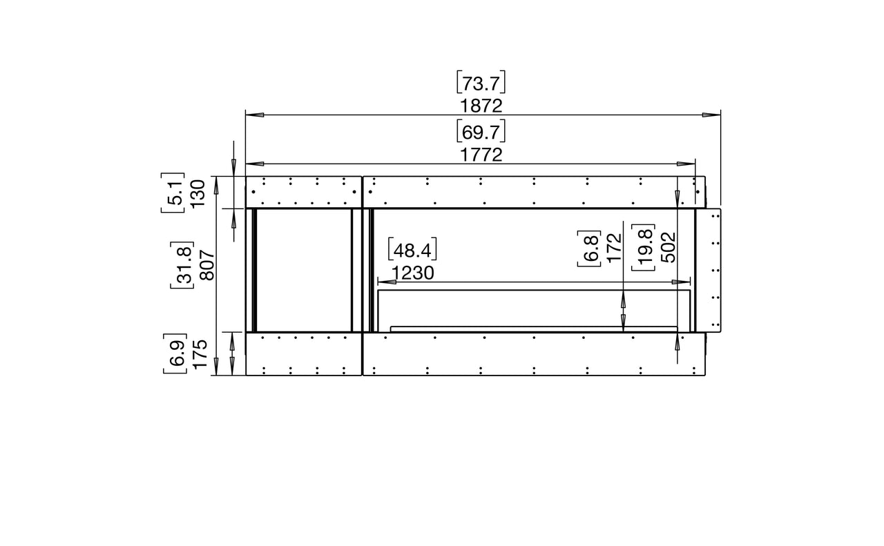 Flex 68LC.BXL Left Corner Fireplace Insert