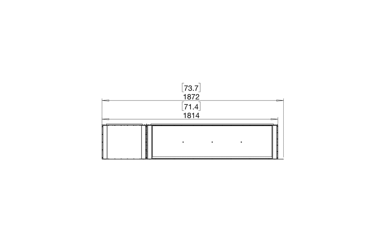 Flex 68LC.BXL Left Corner Fireplace Insert