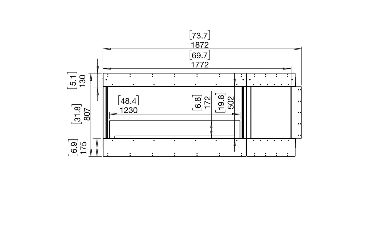 Flex 68LC.BXR Left Corner Fireplace Insert