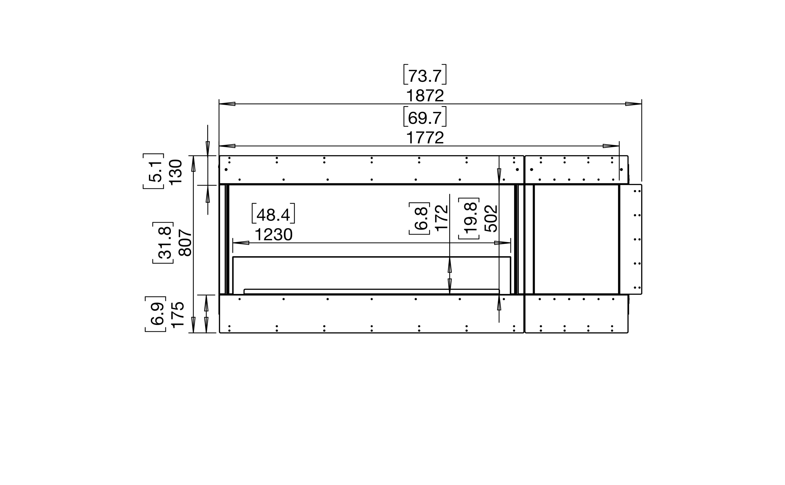 EcoSmart Fire Flex 68LC.BXR Left Corner Fireplace Insert