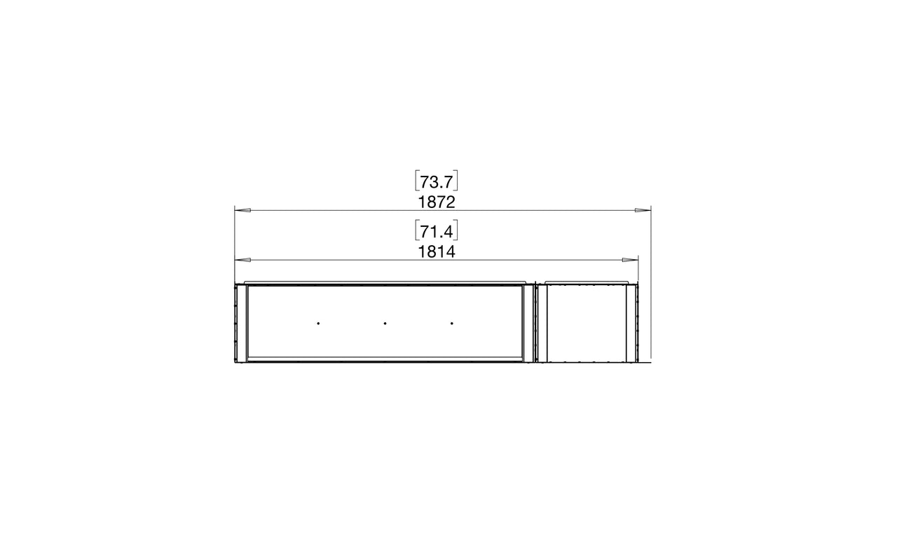 Flex 68LC.BXR Left Corner Fireplace Insert