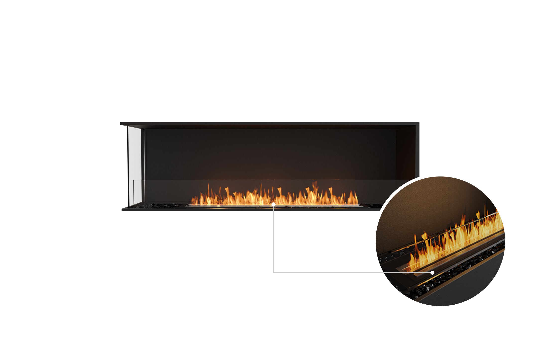 EcoSmart Fire Flex 68LC Left Corner Fireplace Insert