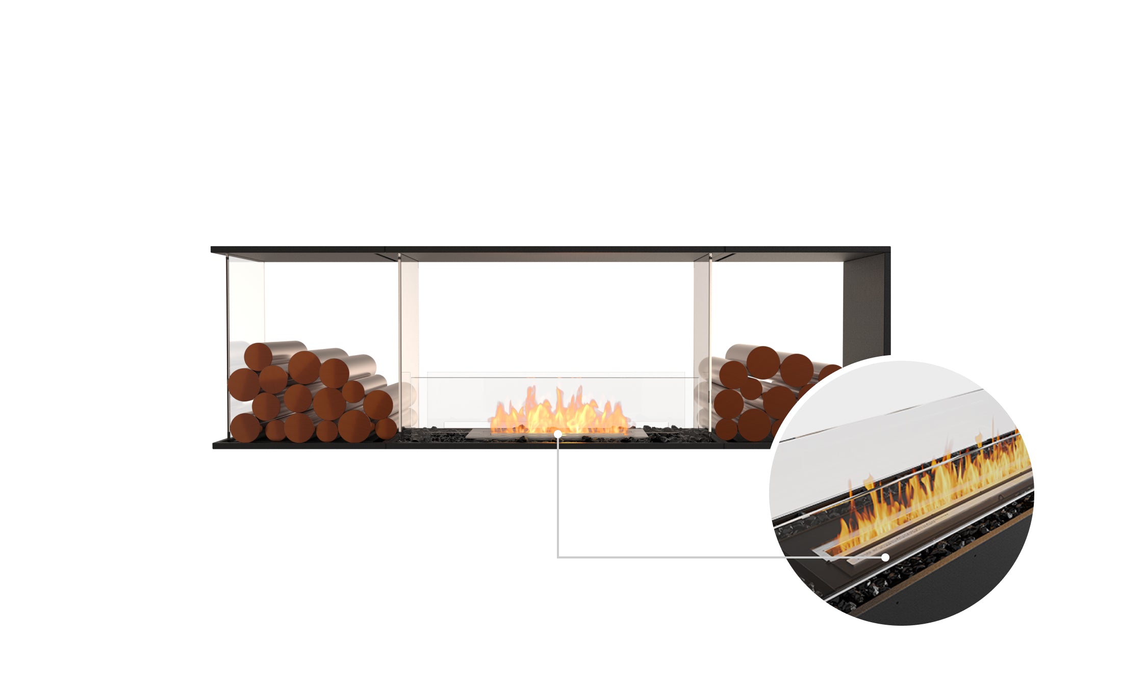 EcoSmart Fire Flex 68PN.BX2 Peninsula Fireplace Insert
