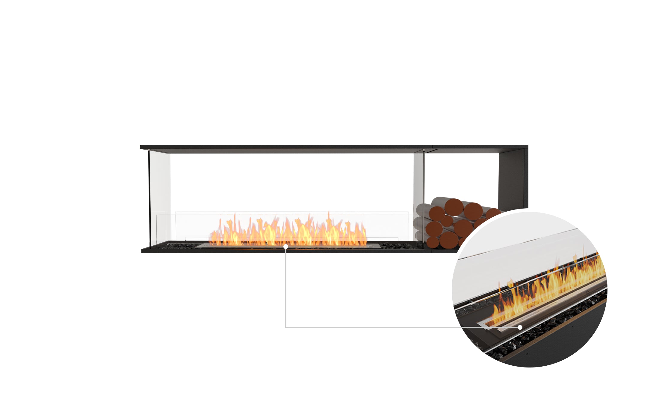 EcoSmart Fire Flex 68PN.BXR Peninsula Fireplace Insert