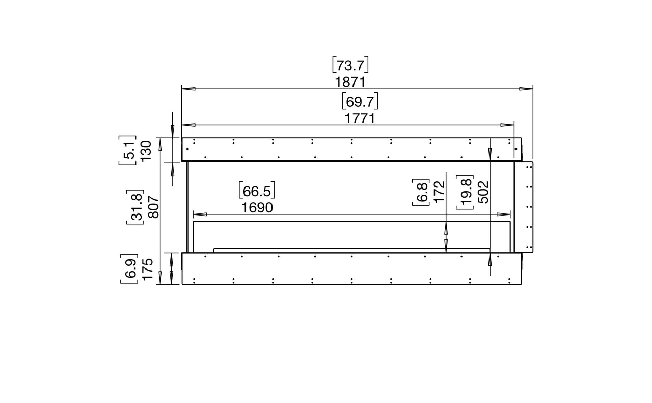 Flex 68PN Peninsula Fireplace Insert