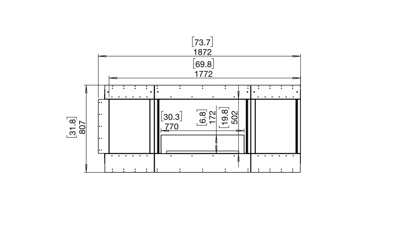 Flex 68RC.BX2 Right Corner Fireplace Insert
