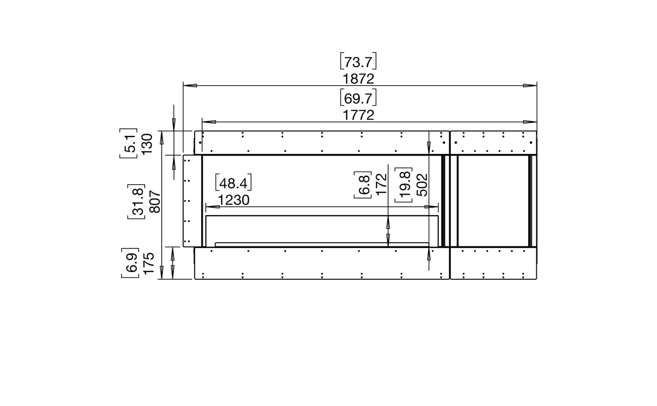 Flex 68RC.BXR Right Corner Fireplace Insert