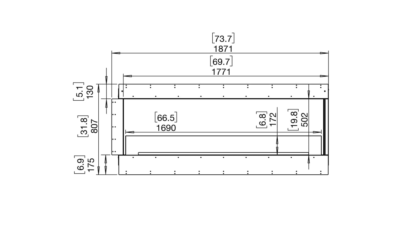 Flex 68RC Right Corner Fireplace Insert